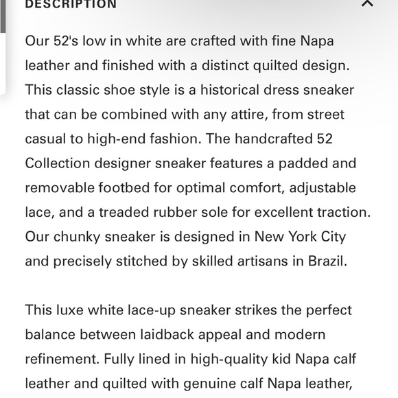 Gernie 52’s Low White mens quilted sneakers - Picture 5 of 7